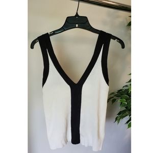 White Ribbed Tank Top